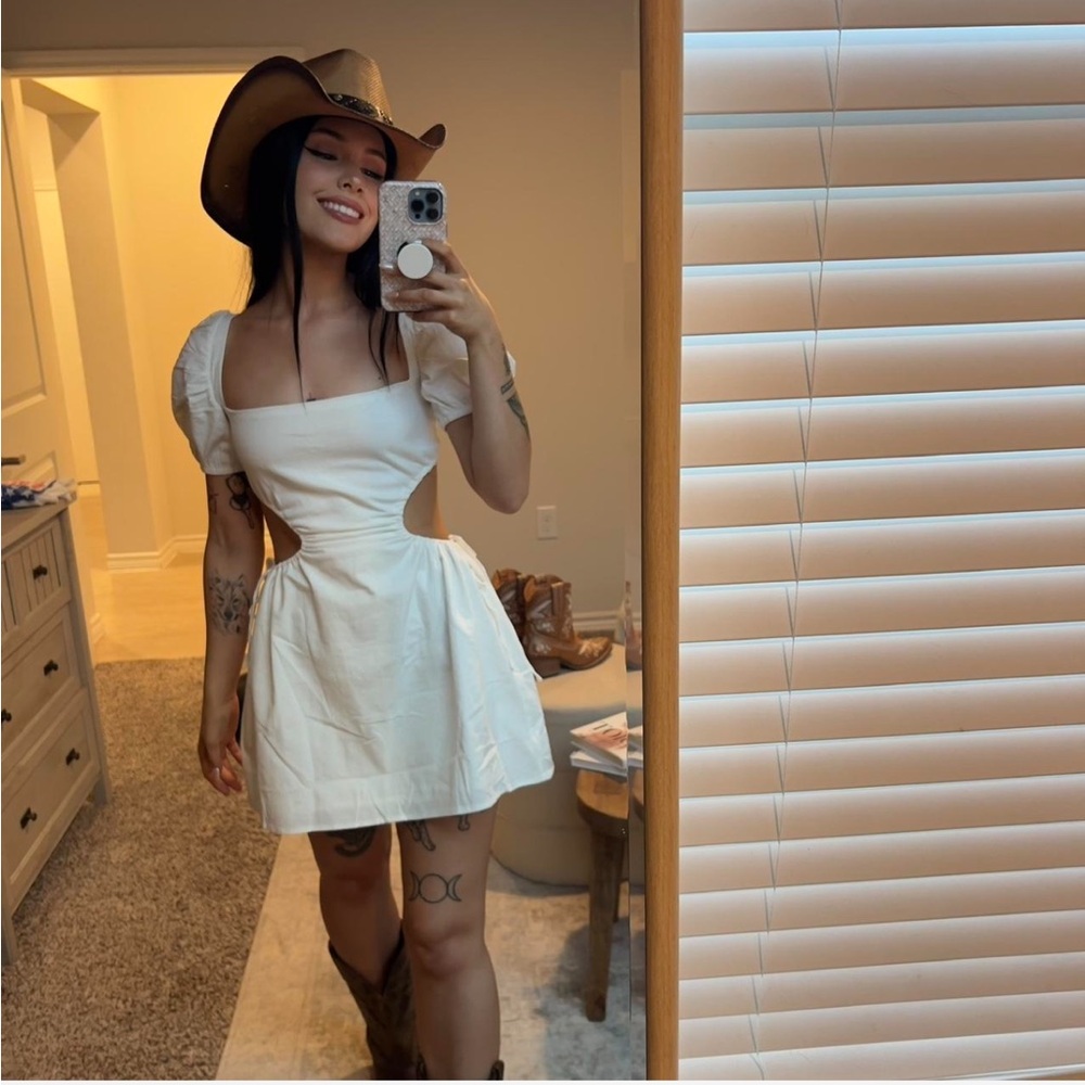 White Fox Boutique Cutout Mini Dress